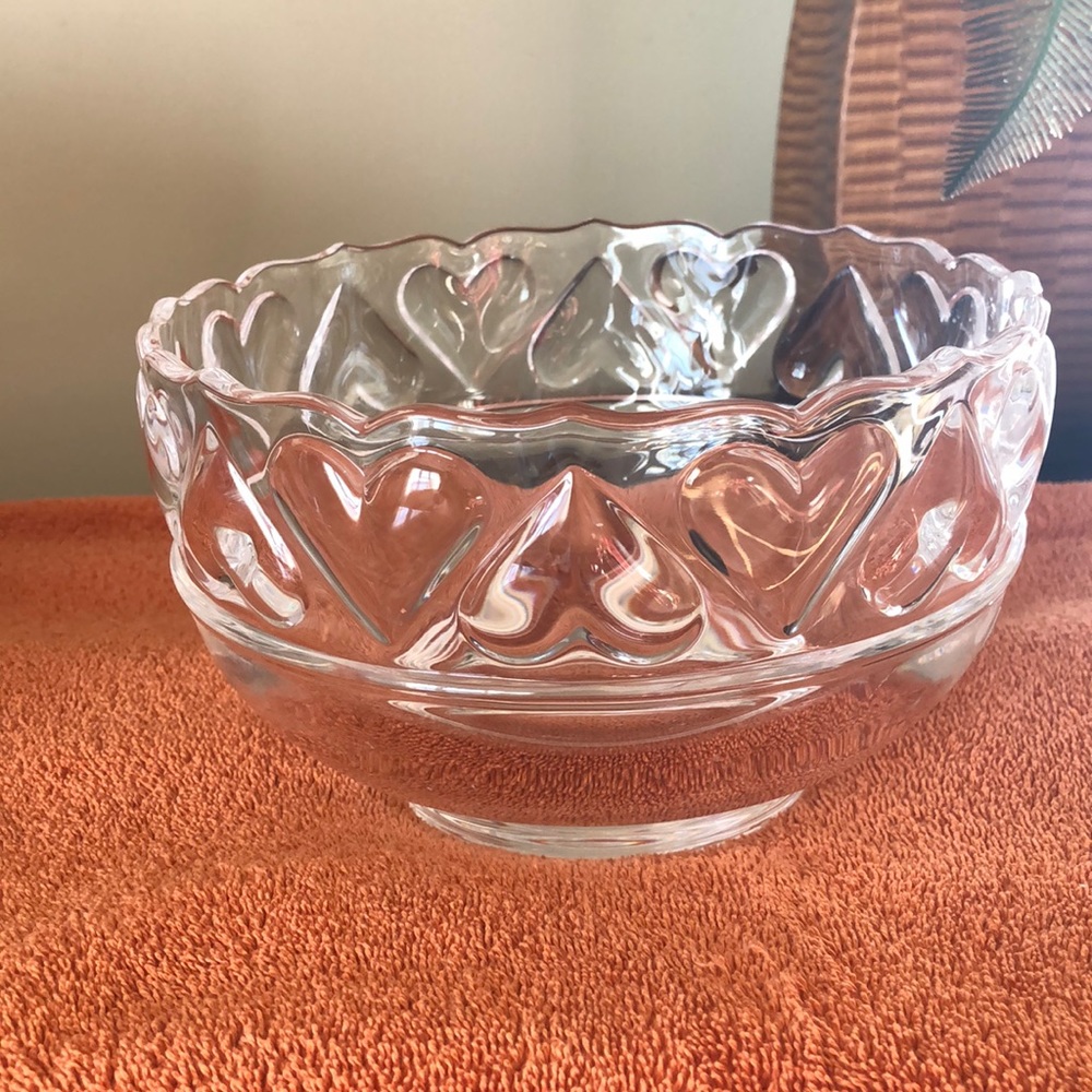 Tiffany and Co. Hearts glass bowl